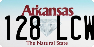 AR license plate 128LCW
