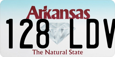 AR license plate 128LDV