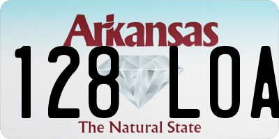 AR license plate 128LOA