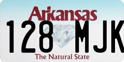 AR license plate 128MJK