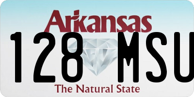 AR license plate 128MSU