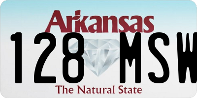 AR license plate 128MSW
