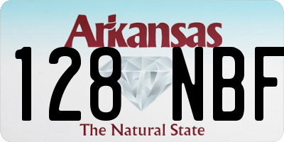 AR license plate 128NBF