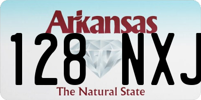 AR license plate 128NXJ