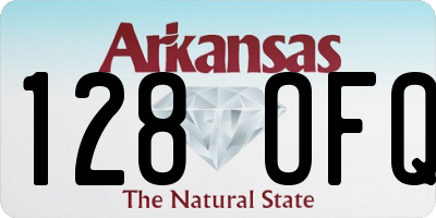AR license plate 128OFQ