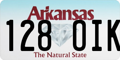 AR license plate 128OIK