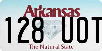 AR license plate 128UOT