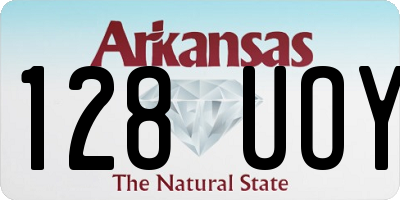 AR license plate 128UOY