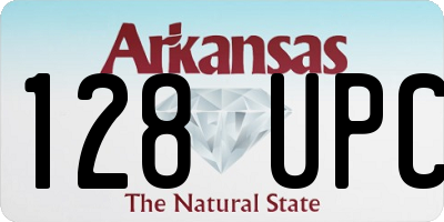 AR license plate 128UPC