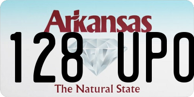 AR license plate 128UPO