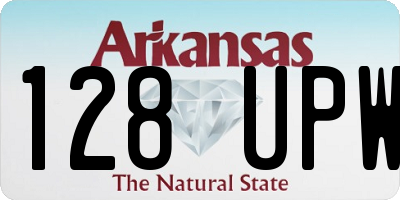 AR license plate 128UPW