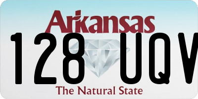 AR license plate 128UQV