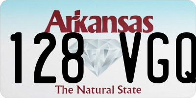 AR license plate 128VGQ