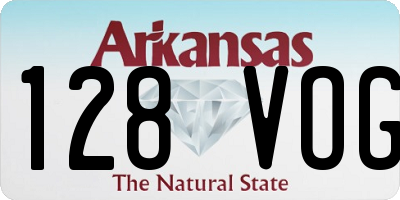AR license plate 128VOG