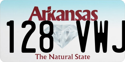 AR license plate 128VWJ