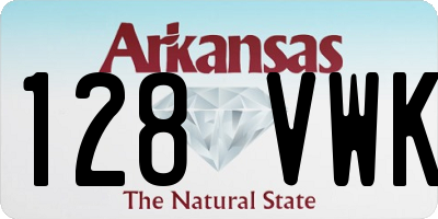 AR license plate 128VWK
