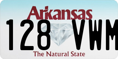 AR license plate 128VWM