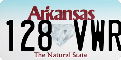 AR license plate 128VWR