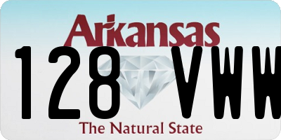 AR license plate 128VWW
