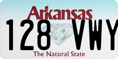 AR license plate 128VWY