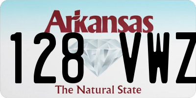AR license plate 128VWZ