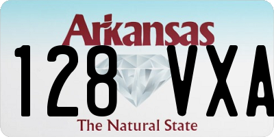 AR license plate 128VXA