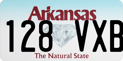 AR license plate 128VXB