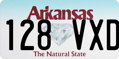 AR license plate 128VXD
