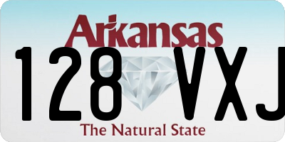 AR license plate 128VXJ