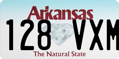 AR license plate 128VXM