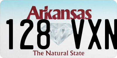 AR license plate 128VXN