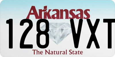 AR license plate 128VXT
