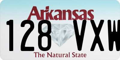 AR license plate 128VXW