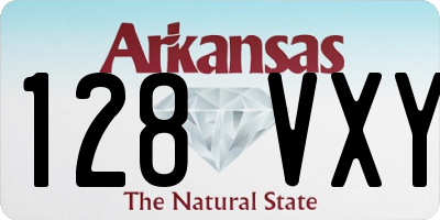 AR license plate 128VXY