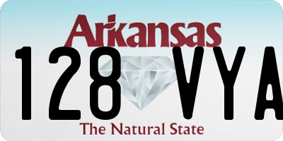 AR license plate 128VYA