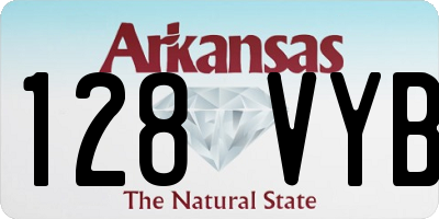 AR license plate 128VYB