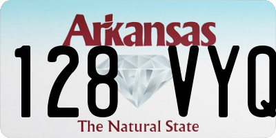 AR license plate 128VYQ