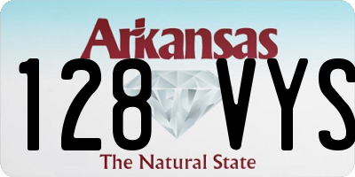 AR license plate 128VYS