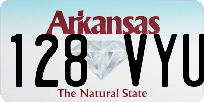 AR license plate 128VYU