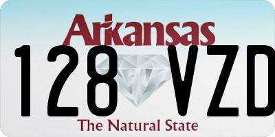 AR license plate 128VZD