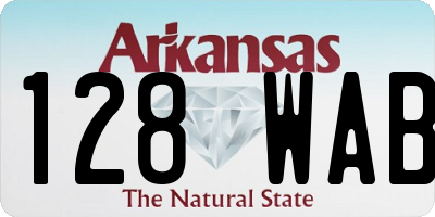 AR license plate 128WAB