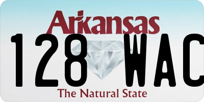 AR license plate 128WAC