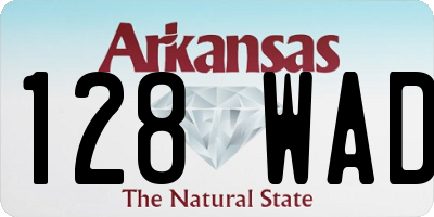 AR license plate 128WAD