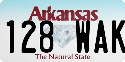AR license plate 128WAK