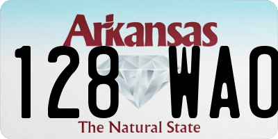 AR license plate 128WAO