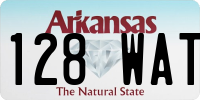 AR license plate 128WAT