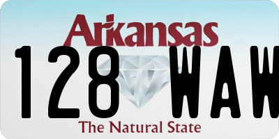 AR license plate 128WAW