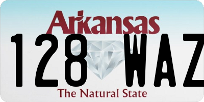 AR license plate 128WAZ