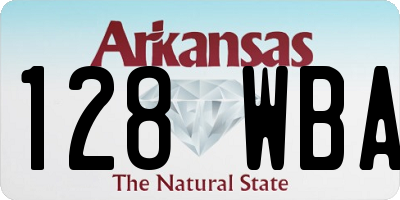 AR license plate 128WBA
