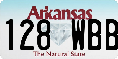 AR license plate 128WBB